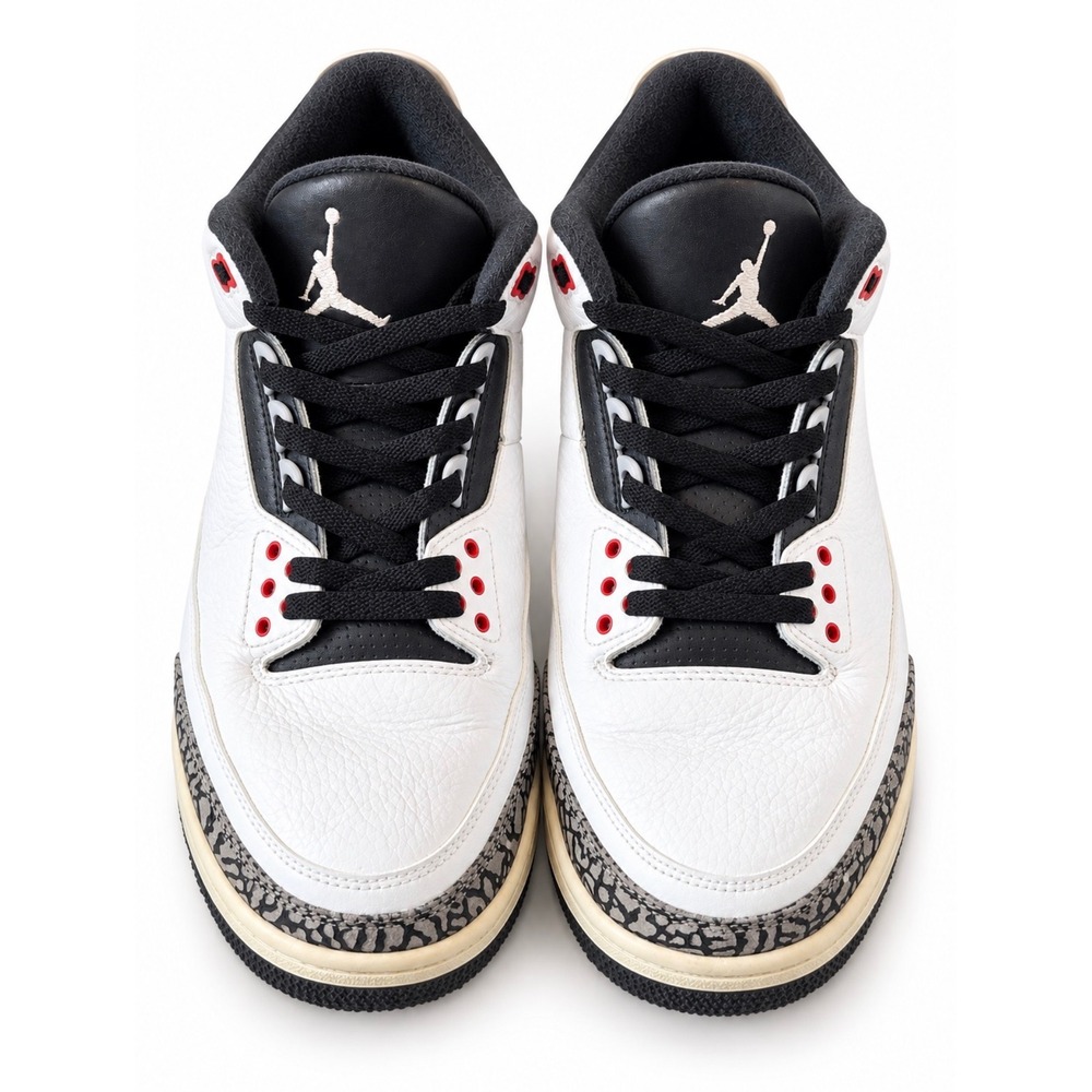 Air Jordan 3 Retro Infrared 23 White Black Cement 136064-123 Mens Size 9.5